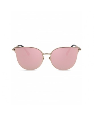 Golden-Rim Cat Eye Sunglasses For Women